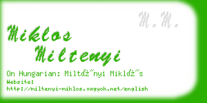 miklos miltenyi business card